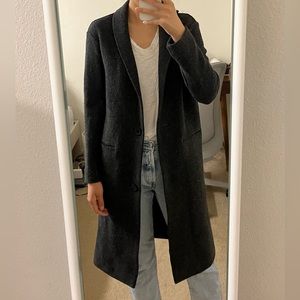 NWT Aritzia Wilfred Dujardin Charcoal Grey 100% Merino Wool jacket Xs